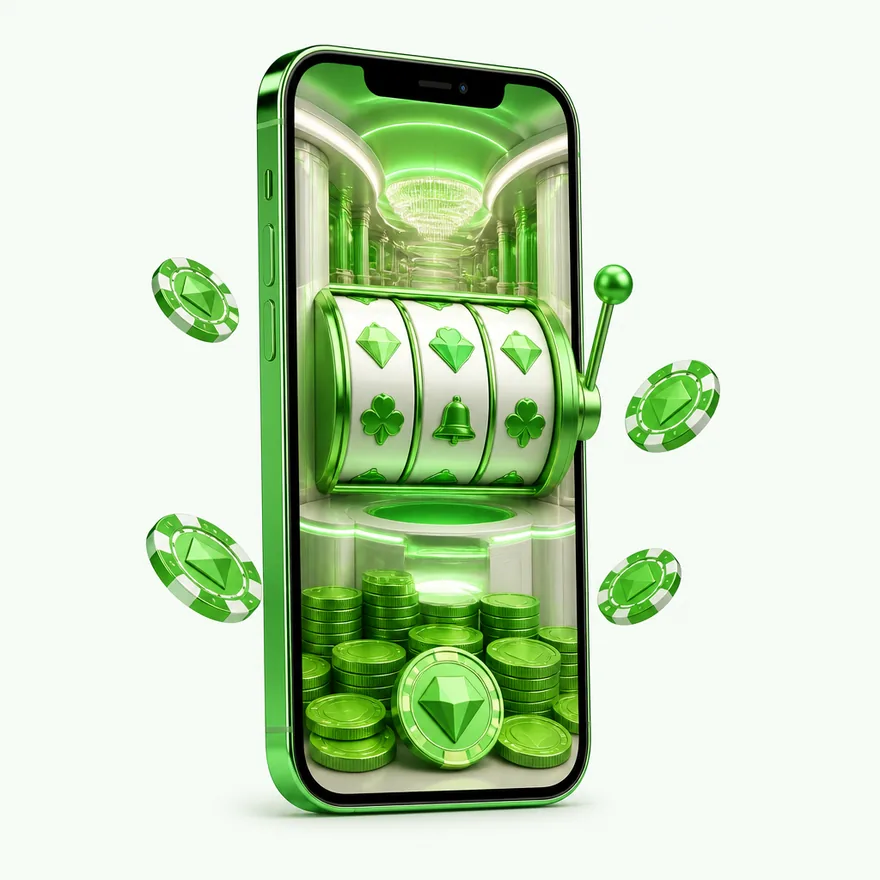 Smartphone with glowing screen — Candyland Casino