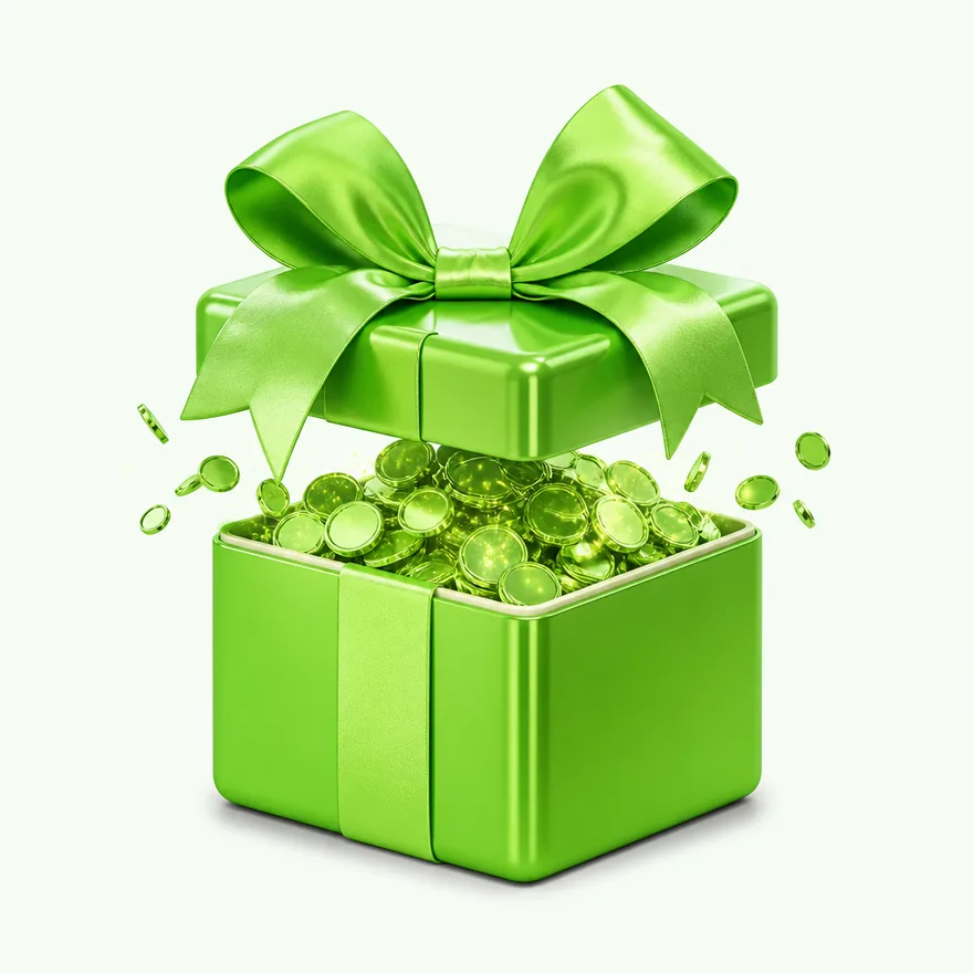 Ribbon-tied gift box — Candyland Casino