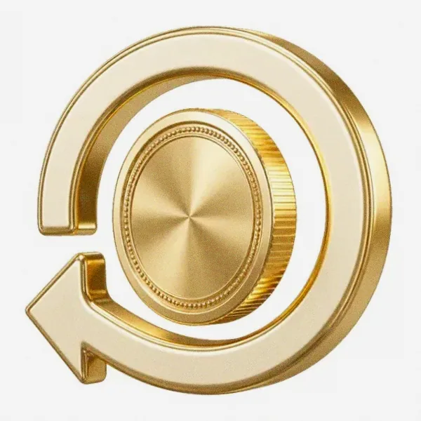 Coin with circular arrow — Candyland Casino